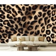 thumbnail image 1 of Peel and Stick Wallpaper Canvas Leopard Skin Texture Seamless Animal Skin Leopard Fur Modern Art Wall Mural Decor Self Adhesive and Removable 69in x 98in, 1 of 6