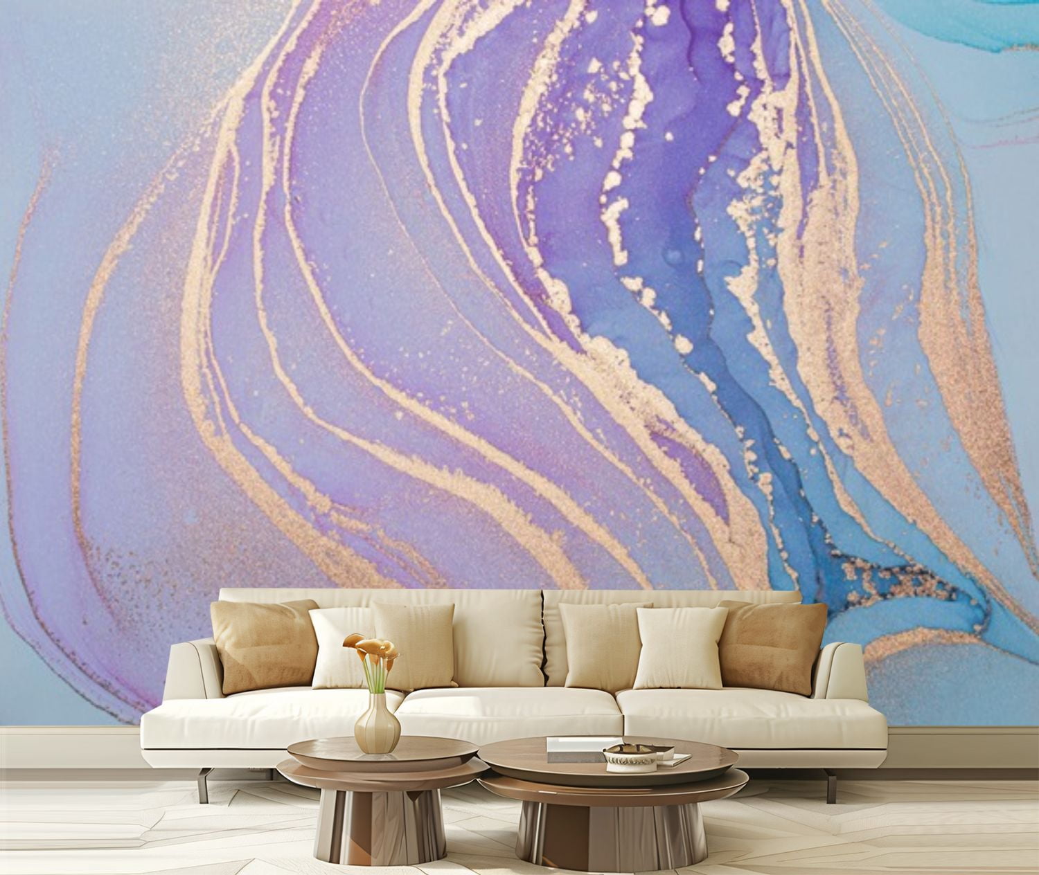 Peel and Stick Wallpaper Canvas Luxury abstract fluid art painting ...