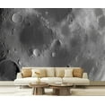 thumbnail image 1 of Peel and Stick Wallpaper Canvas Moon Dark Night Sky Landscape Mural Craters Surface Shadows Brightness Modern Art Wall Mural Decor Self Adhesive and Removable 69in x 98in, 1 of 8