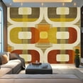 thumbnail image 1 of Peel and Stick Wallpaper Canvas Seamless Abstract Mid Century Modern Rectangles Squares Overlapping Modern Art Wall Mural Decor Self Adhesive and Removable 100in x 144in, 1 of 7