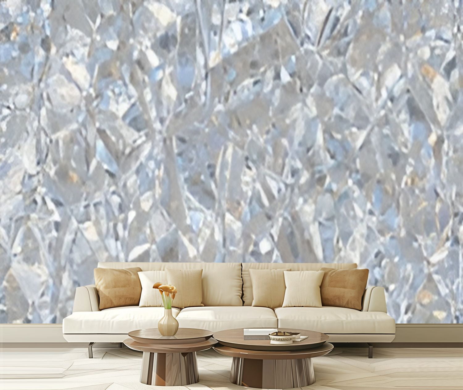 Peel and Stick Wallpaper Canvas Seamless iridescent silver holographic ...