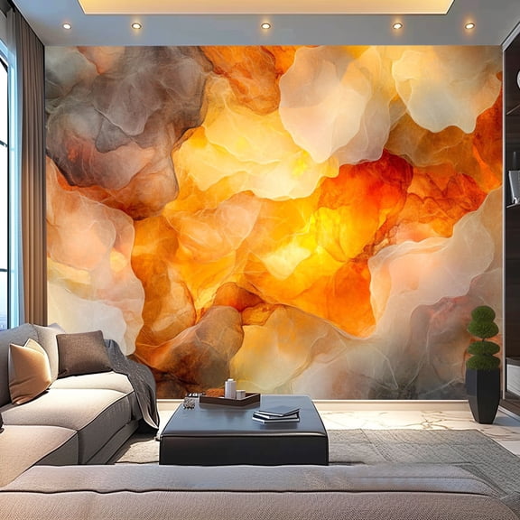 Peel and Stick Wallpaper Canvas Vibrant Abstract Artwork Lively Inviting Painting Modern Art Wall Mural Decor Self Adhesive and Removable 100in x 144in