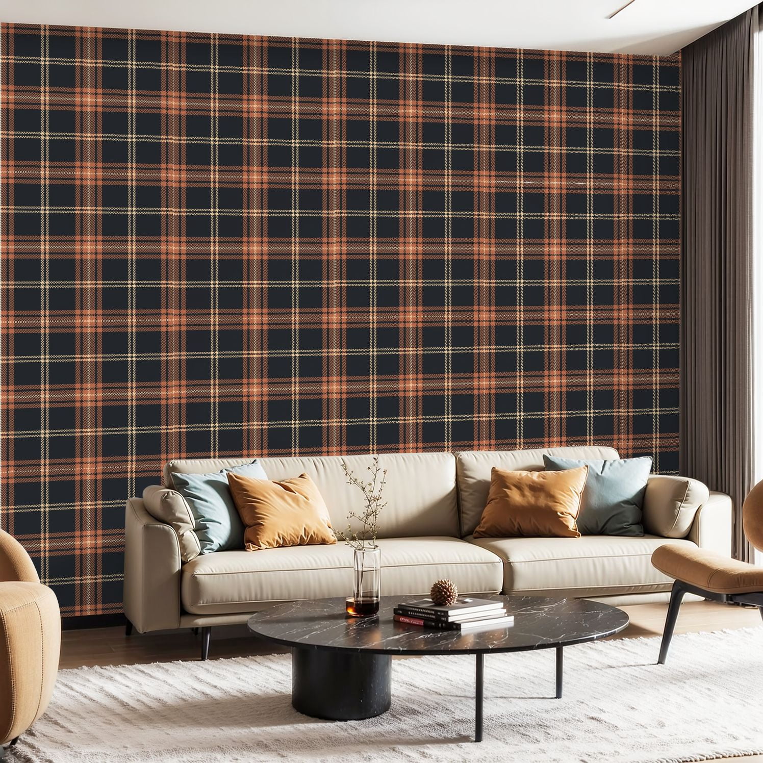 Plaid Peel And Stick Wallpapernull