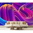 thumbnail image 1 of Peel and Stick Wallpaper Canvas bright holographic fluid shapes 3d abstract colorful Modern Art Wall Mural Decor Self Adhesive and Removable 69in x 98in, 1 of 6
