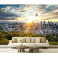 thumbnail image 1 of Peel and Stick Wallpaper Canvas montreal skyline from mont royal canada town pictures royalty Modern Art Wall Mural Decor Self Adhesive and Removable 69in x 98in, 1 of 8