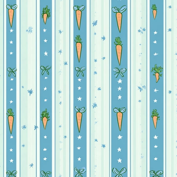 Peel and Stick Wallpaper Carrot Snowflake Teal Stripes Wall Mural 17.7in x 9.8ft Self Adhesive Removable Wall Paper Renter Friendly Wallpaper for Girls Bedroom Livingroom Nursery