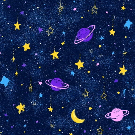 Peel and Stick Wallpaper Celestial Space Planets Stars Moons Dark Blue Wall Mural 17.7in x 9.8ft Self Adhesive Removable Wall Paper Renter Friendly Wallpaper for Nursery Boys Bedroom Cabinets