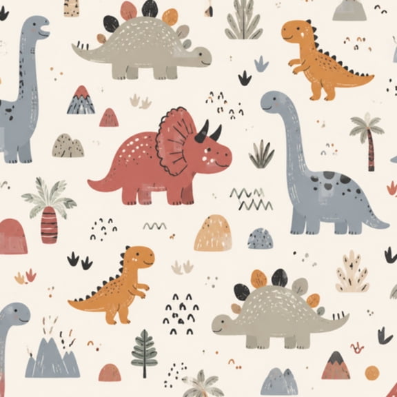 Peel and Stick Wallpaper Childish seamless dinosaurs trees mountains Creative childish 24in x 118in Contact Paper Removable Self Adhesive Wall Mural Wall Decor for Bedroom Kitchen Cabinets