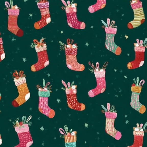 Peel and Stick Wallpaper Christmas Stockings Decorations Bright Colors Wall Mural 17.7in x 9.8ft Self Adhesive Removable Wall Paper Renter Friendly Wallpaper for Nursery Bedroom Cabinets