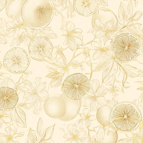 Peel and Stick Wallpaper Citrus Slices Seamless Lemon Orange Line Art Wall Mural 23.6in x 9.8ft Self Adhesive Removable Wall Paper Renter Friendly Wallpaper for Nursery Bedroom Cabinets