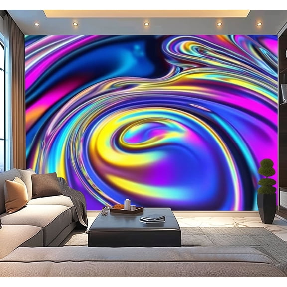 Peel and Stick Wallpaper Colorful 3D Print Modern Art Family Mural Decals Dormitory Office Home Modern Art Wall Mural Decor Self Adhesive and Removable 100in x 144in