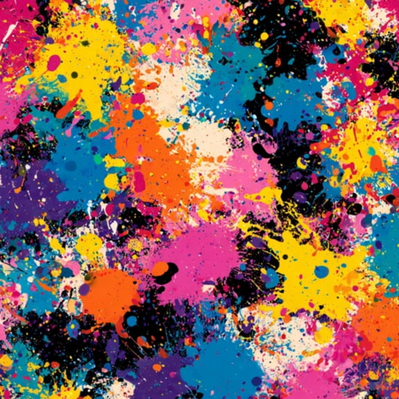 Peel and Stick Wallpaper Colorful Abstract Paint Splatter White 24in x 118in Contact Paper Removable Self Adhesive Wall Mural Wall Decor for Bedroom Kitchen Cabinets