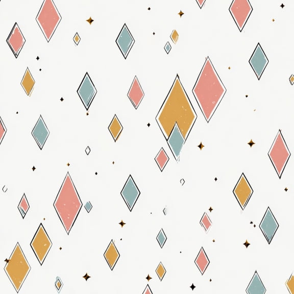 Peel and Stick Wallpaper Colorful Geometric Diamond Pastel Shapes Minimalist Wall Mural 23.6in x 9.8ft Self Adhesive Removable Wall Paper Renter Friendly Wallpaper for Nursery Bedroom Cabinets