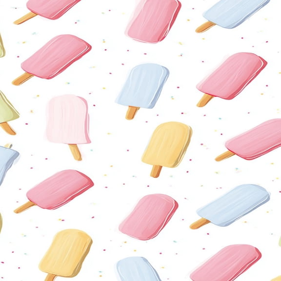 Peel and Stick Wallpaper Colorful Ice Cream White Wall Mural 17.7in x 9.8ft Self Adhesive Removable Wall Paper Renter Friendly Wallpaper for Nursery Bedroom Cabinets