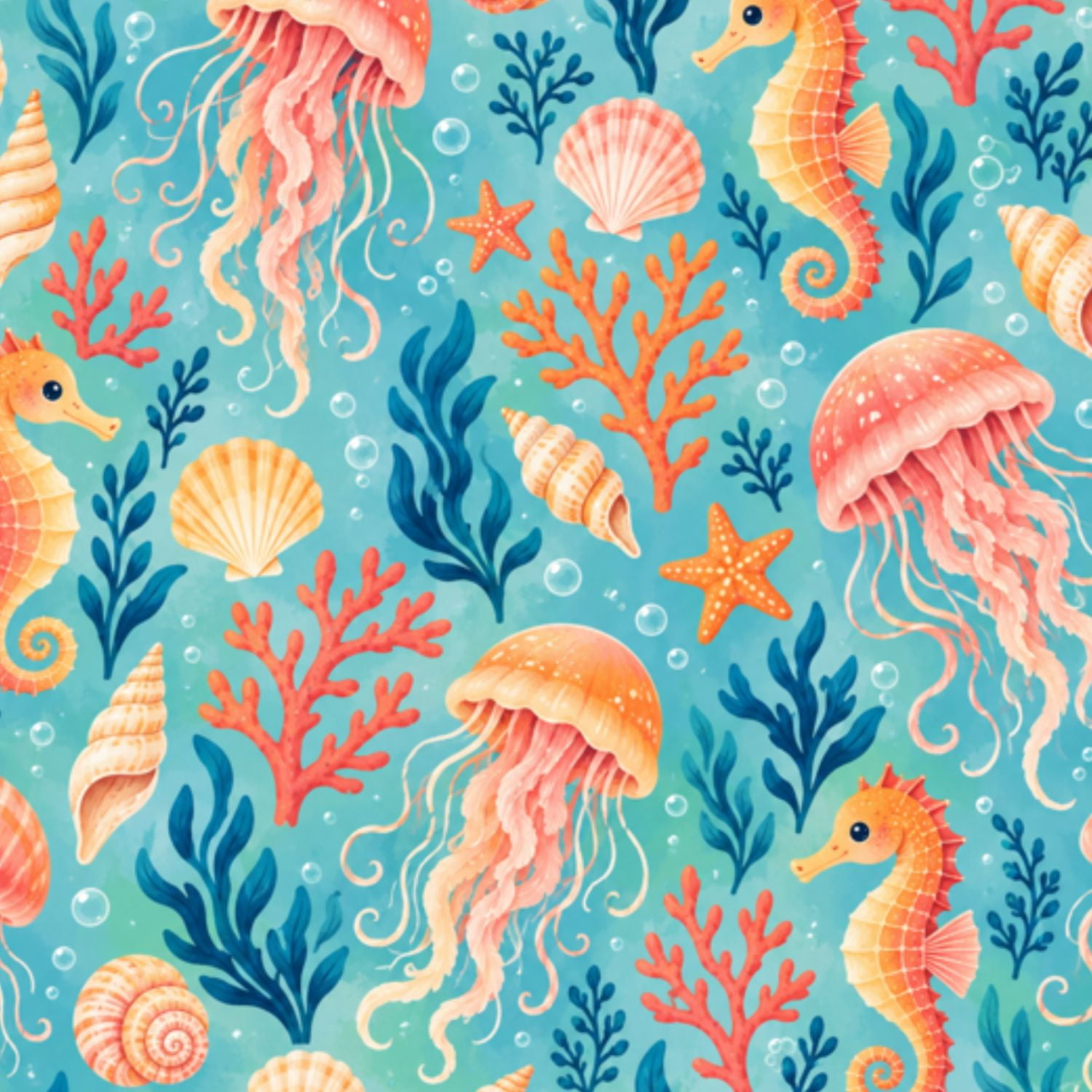 Colorful Sea Backround Peel and Stick Wallpaper Colorful Marine Life Ocean 24