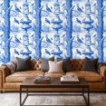thumbnail image 1 of Peel and Stick Wallpaper Contact Paper Blue White Vintage French Country Farmhouse Temporary Nursery Statue Self Adhesive and Removable 17.7in x 118in, 1 of 8