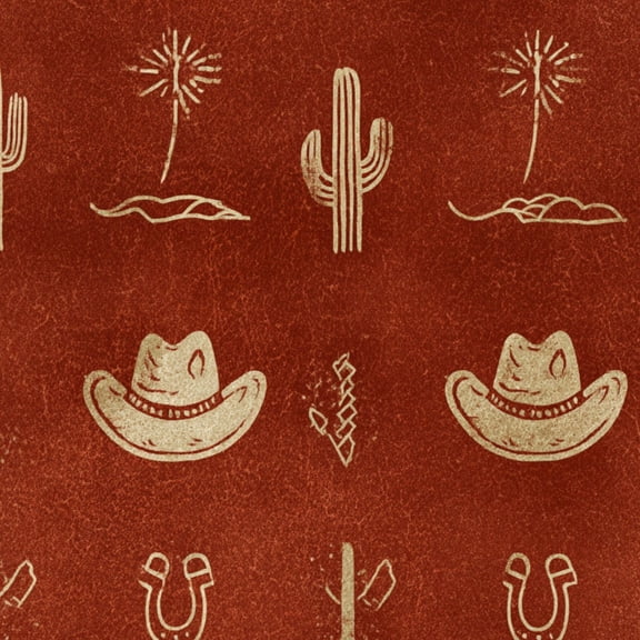 Peel and Stick Wallpaper Country Road Cactus Arrows Cream Western Desert Cowboy Wall Mural 17.7in x 9.8ft Self Adhesive Removable Wall Paper Renter Friendly Wallpaper for Nursery Bedroom Cabinets