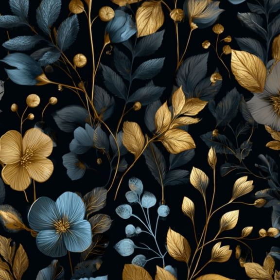 Peel and Stick Wallpaper Blue Heron Pond lotus leaves 17.7