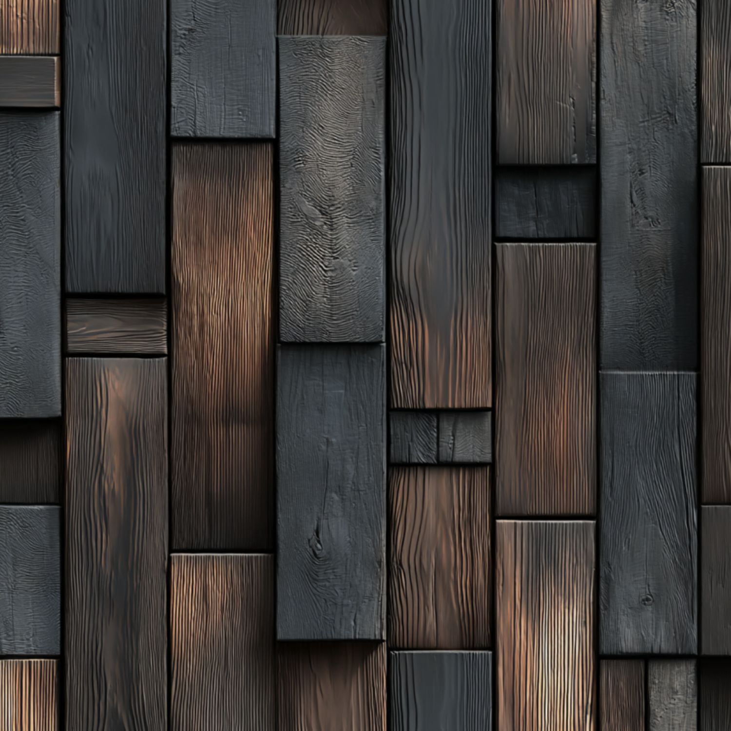Peel and Stick Wallpaper Dark Charcoal Wood Paneling Natural Grain Patterns Wall Mural 17.7in x 9.8ft Self Adhesive Removable Wall Paper Renter Friendly Wallpaper for Nursery Bedroom Cabinets