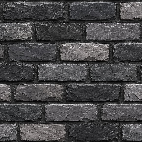 Peel and Stick Wallpaper Dark Gray Brick Wall Rough Concrete Finish 24in x 118in Contact Paper Removable Self Adhesive Wall Mural Wall Decor for Bedroom Kitchen Cabinets