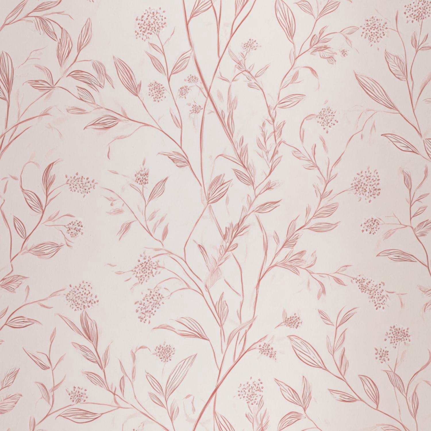 Peel and Stick Wallpaper Delicate Floral Soft Pink Tones Elegant Line Art Wall Mural 17.7in x 9.8ft Self Adhesive Removable Wall Paper Renter Friendly Wallpaper for Nursery Bedroom Cabinets
