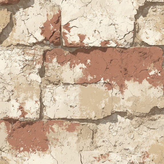 Peel and Stick Wallpaper Distressed Masonry Wall Photorealistic Wall Mural 17.7in x 9.8ft Self Adhesive Removable Wall Paper Renter Friendly Wallpaper for Bedroom Cabinets