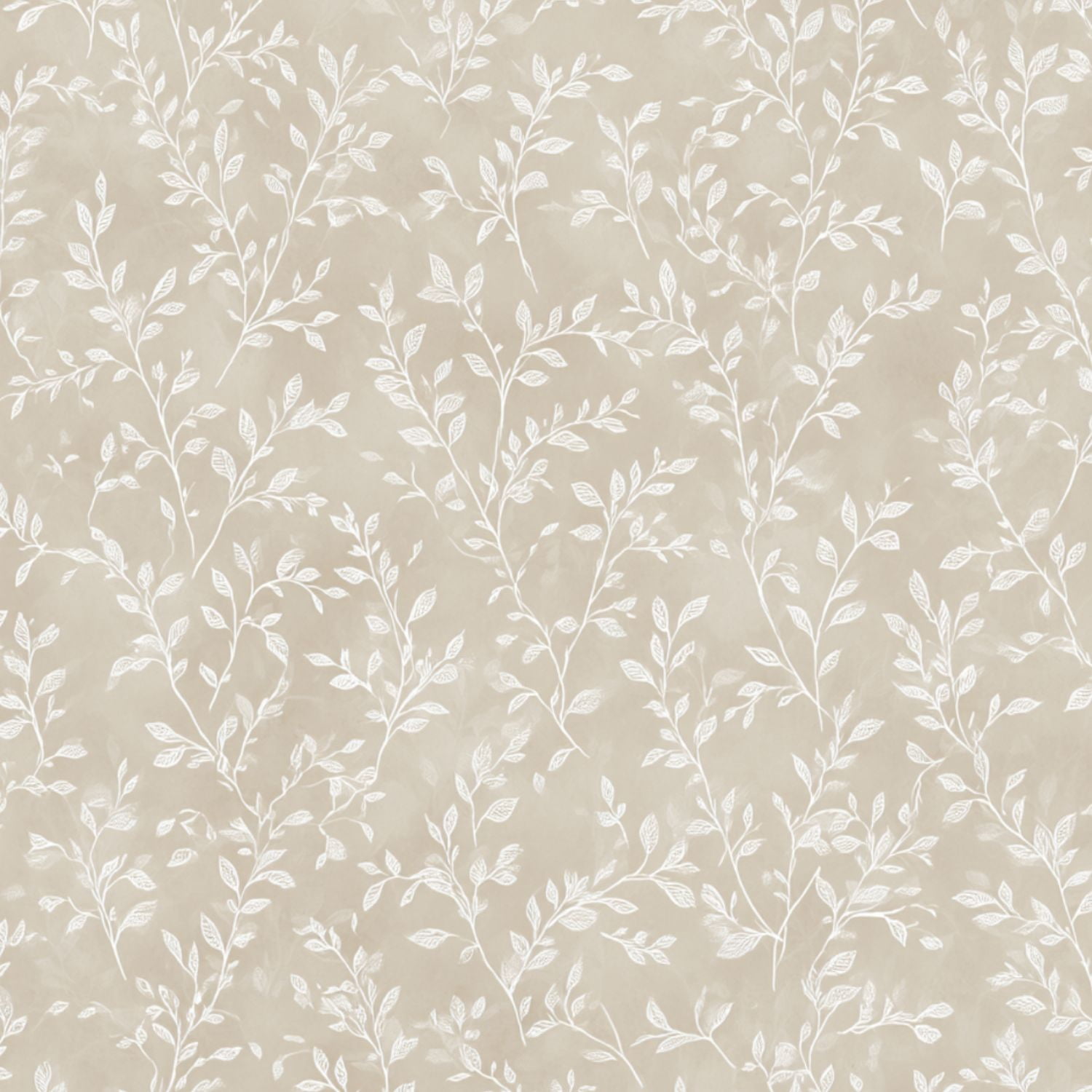 Peel and Stick Wallpaper Elegant Beige Floral Vine Delicate White Leaves Wall Mural 23.6in x 9.8ft Self Adhesive Removable Wall Paper Renter Friendly Wallpaper for Nursery Bedroom Cabinets