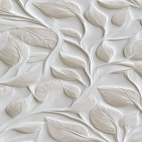 Peel and Stick Wallpaper Elegant Beige Leaf Textured Detailing Wall Mural 23.6in x 9.8ft Self Adhesive Removable Wall Paper Renter Friendly Wallpaper for Nursery Bedroom Cabinets