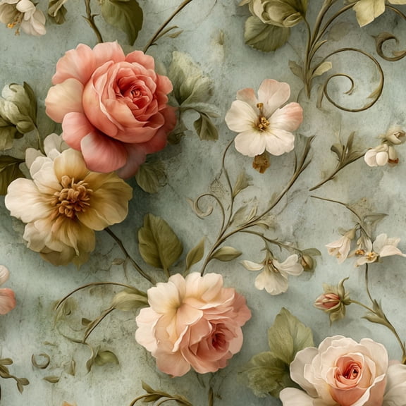 Peel and Stick Wallpaper Elegant Floral Vine Rustic Wood Pastel Spring Decor Wall Mural 23.6in x 9.8ft Self Adhesive Removable Wall Paper Renter Friendly Wallpaper for Nursery Bedroom Cabinets