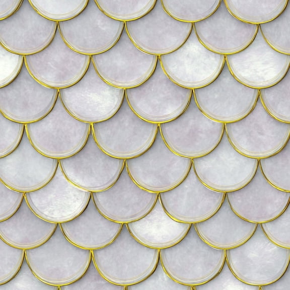 Peel and Stick Wallpaper Elegant Iridescent Fish Scales Gold Edging Wall Mural 23.6in x 9.8ft Self Adhesive Removable Wall Paper Renter Friendly Wallpaper for Nursery Bedroom Cabinets