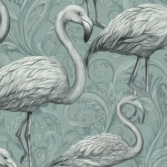 Peel and Stick Wallpaper Elegant Ornate Botanical Teal 17.7in x 118in Contact Paper Removable Self Adhesive Wall Mural Wall Decor for Bedroom Kitchen Cabinets