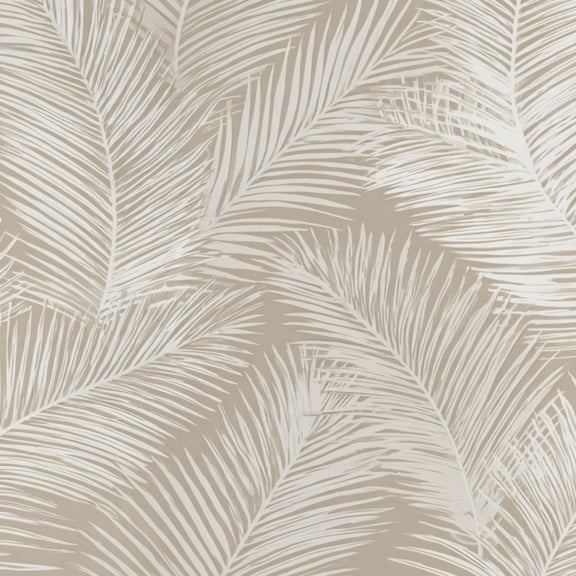 Peel and Stick Wallpaper Elegant Palm Leaves Neutral Tones Wall Mural 17.7in x 9.8ft Self Adhesive Removable Wall Paper Renter Friendly Wallpaper for Nursery Bedroom Cabinets
