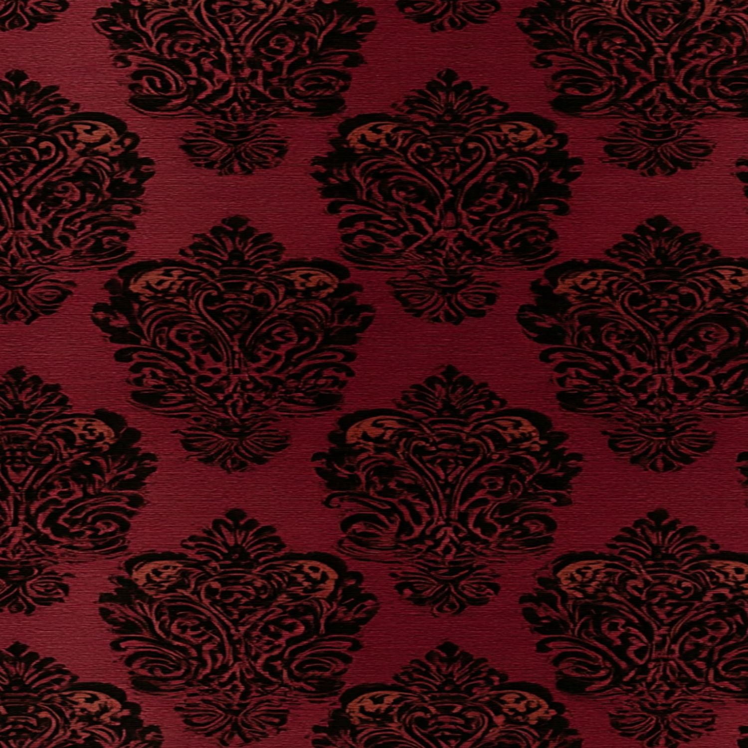 Peel and Stick Wallpaper Elegant Red Black Damask Vintage Design Wall Mural 23.6in x 9.8ft Self Adhesive Removable Wall Paper Renter Friendly Wallpaper for Nursery Bedroom Cabinets