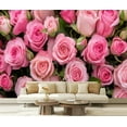 thumbnail image 1 of Peel and Stick Wallpaper Elegant Rose Flower Roses Pink Flowers Bud Full Bloom Organic Modern Art Wall Mural Decor Self Adhesive and Removable 69in x 98in, 1 of 8