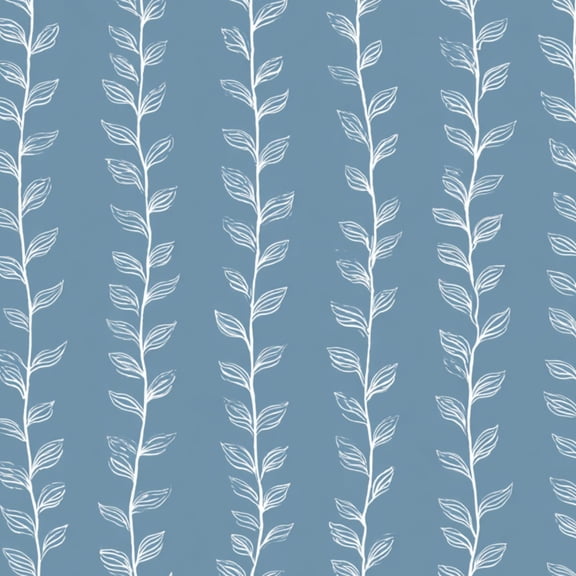 Peel and Stick Wallpaper Elegant White Leaf Blue Wall Mural 23.6in x 9.8ft Self Adhesive Removable Wall Paper Renter Friendly Wallpaper for Nursery Bedroom Cabinets