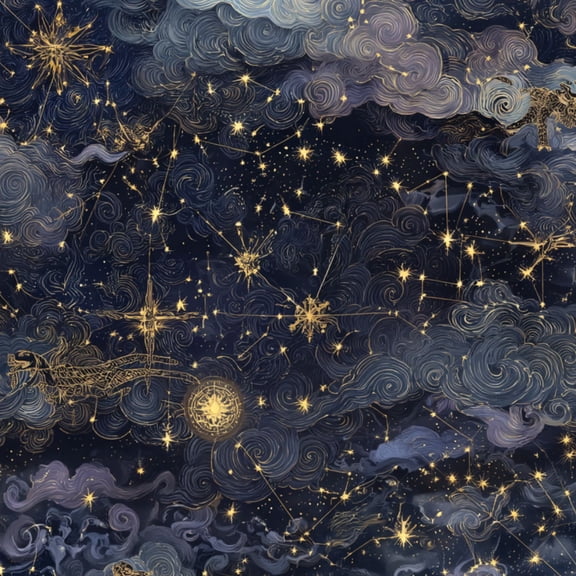 Peel and Stick Wallpaper Ethereal Star Map Hand Engraved Cosmic Details Wall Mural 17.7in x 9.8ft Self Adhesive Removable Wall Paper Renter Friendly Wallpaper for Bedroom Cabinets