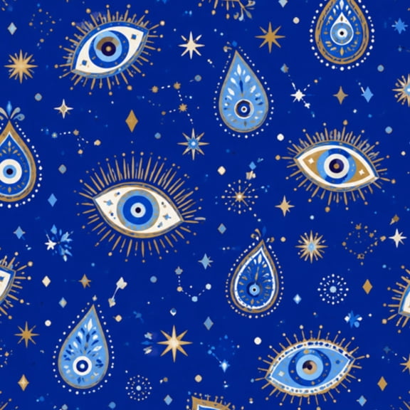 Peel and Stick Wallpaper Evil eye seamless Magic occult symbol line art collection Hamsa eye 17.7in x 118in Contact Paper Removable Self Adhesive Wall Mural Wall Decor for Bedroom Kitchen Cabinets