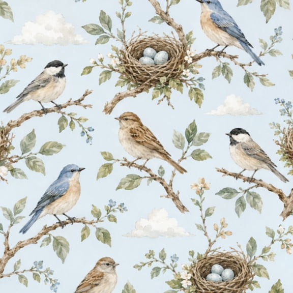 Peel and Stick Wallpaper Farmhouse Birds Hummingbirds Branch Country Tree Wall Mural 17.7in x 9.8ft Self Adhesive Removable Wall Paper Renter Friendly Wallpaper for Nursery Bedroom Cabinets
