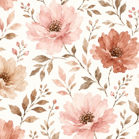 Peel and Stick Wallpaper Farmhouse Decor Floral Soft Watercolor 17.7in x 118in Contact Paper Removable Self Adhesive Wall Mural Wall Decor for Bedroom Kitchen Cabinets