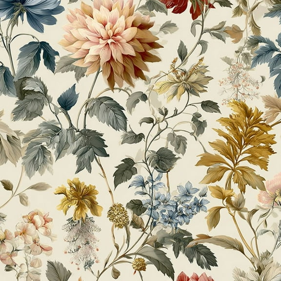 Peel and Stick Wallpaper Floral Botanical Soft Pastel Warm Tones Wall Mural 23.6in x 9.8ft Self Adhesive Removable Wall Paper Renter Friendly Wallpaper for Nursery Bedroom Cabinets