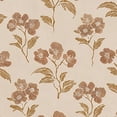 thumbnail image 1 of Peel and Stick Wallpaper Floral Elegant Brown Beige Blooms Soft Wall Mural 17.7in x 9.8ft Self Adhesive Removable Wall Paper Renter Friendly Wallpaper for Nursery Bedroom Cabinets, 1 of 8