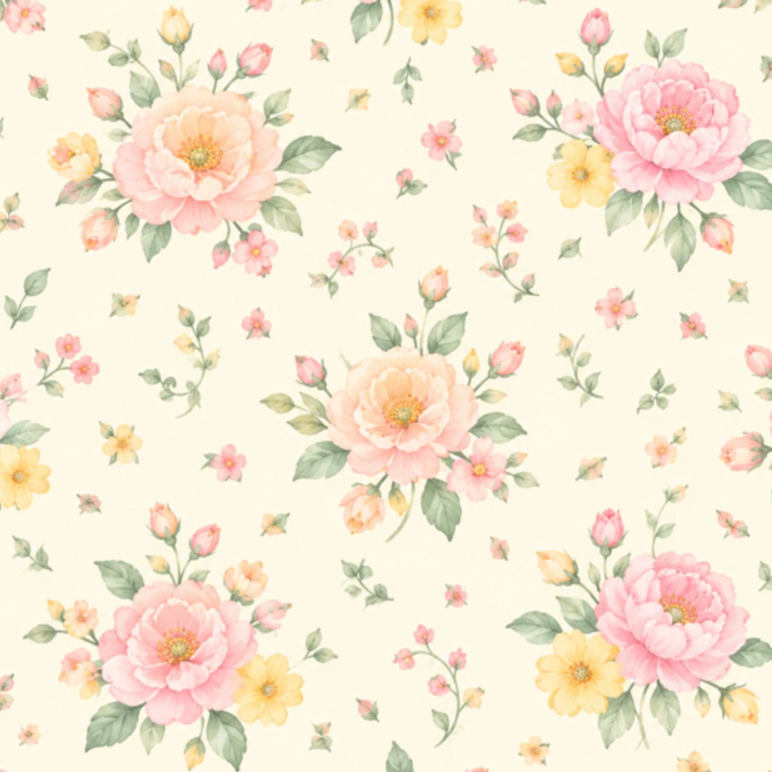 Peel and Stick Wallpaper Floral vintage Moroccan Pink Blossoms Green ...