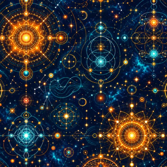 Peel and Stick Wallpaper Flower Life Glowing Fractal Mandala Cosmic Space Zen Wall Mural 17.7in x 9.8ft Self Adhesive Removable Wall Paper Renter Friendly Wallpaper for Nursery Bedroom Cabinets