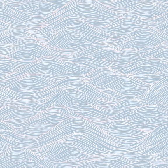 Peel and Stick Wallpaper Gentle Ocean Waves Soft Blue White Wall Mural 17.7in x 9.8ft Self Adhesive Removable Wall Paper Renter Friendly Wallpaper for Nursery Bedroom Cabinets