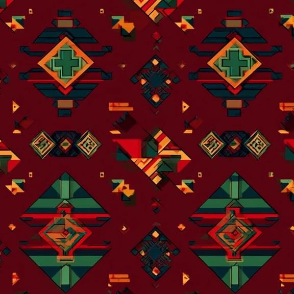 Peel and Stick Wallpaper Geometric Abstract Diamonds Triangles Bold Red Green Tone Wall Mural 17.7in x 9.8ft Self Adhesive Removable Wall Paper Renter Friendly Wallpaper for Nursery Bedroom Cabinets