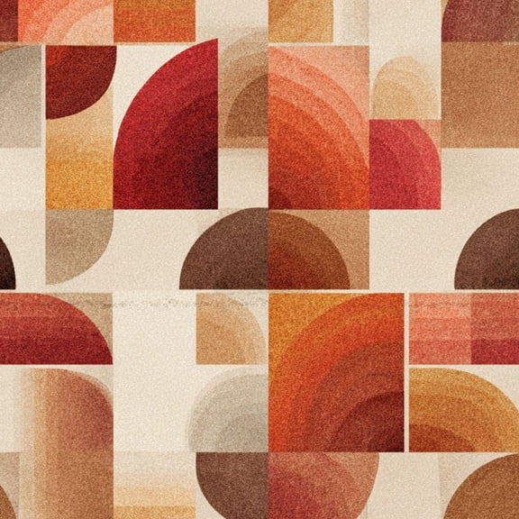 Peel and Stick Wallpaper Geometric Abstract Warm Earth Tones Curved Shapes 17.7in x 118in Contact Paper Removable Self Adhesive Wall Mural Wall Decor for Bedroom Kitchen Cabinets