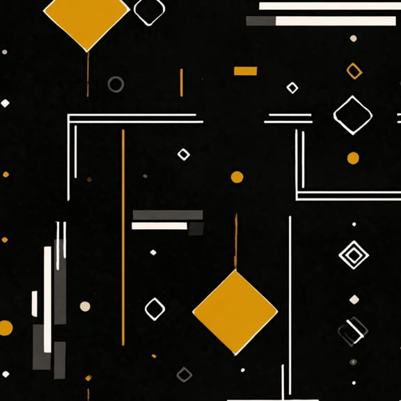 Peel and Stick Wallpaper Geometric Abstract Yellow Diamonds White Lines Black Wall Mural 23.6in x 9.8ft Self Adhesive Removable Wall Paper Renter Friendly Wallpaper for Teen Bedroom Livingroom