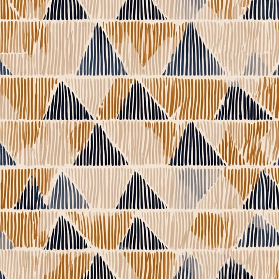 Peel and Stick Wallpaper Geometric Triangle Earthy Tones Stripes Wall Mural 17.7in x 9.8ft Self Adhesive Removable Wall Paper Renter Friendly Wallpaper for Bedroom Livingroom Office