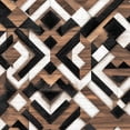 thumbnail image 1 of Peel and Stick Wallpaper Geometric Tribal Wood Black White Shapes Tribal African Wall Mural 17.7in x 9.8ft Self Adhesive Removable Wall Paper Renter Friendly Wallpaper for Nursery Bedroom Cabinets, 1 of 8