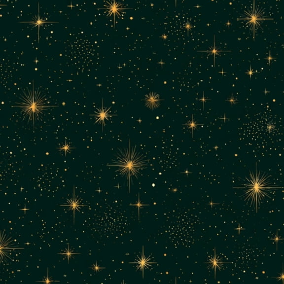 Peel and Stick Wallpaper Golden Starry Night Sky Sparkling Stars Deep Green 17.7in x 118in Contact Paper Removable Self Adhesive Wall Mural Wall Decor for Bedroom Kitchen Cabinets